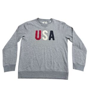 Old Navy Gray USA Men's Sweater V Neck Size Medium